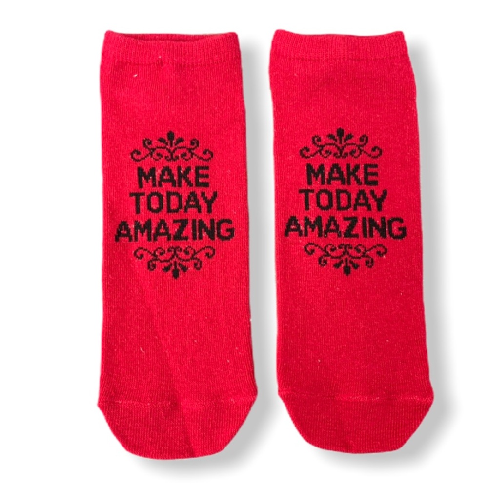 ❣️3/$15❣️ “MAKE TODAY AMAZING” Ankle Socks